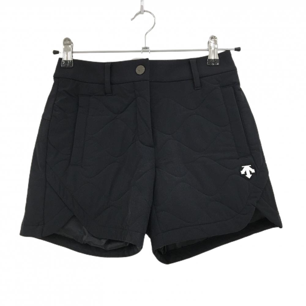 【超美品】デサントゴルフ 中綿ショートパンツ 黒 キルティング 中田英寿 レディース 58/SS ゴルフウェア DESCENTE