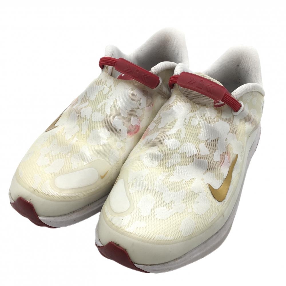 ナイキ ゴルフシューズ 白×レッド CW3097 REACT ACE TOUR スパイクレス  レディース 22.5 ゴルフウェア NIKE