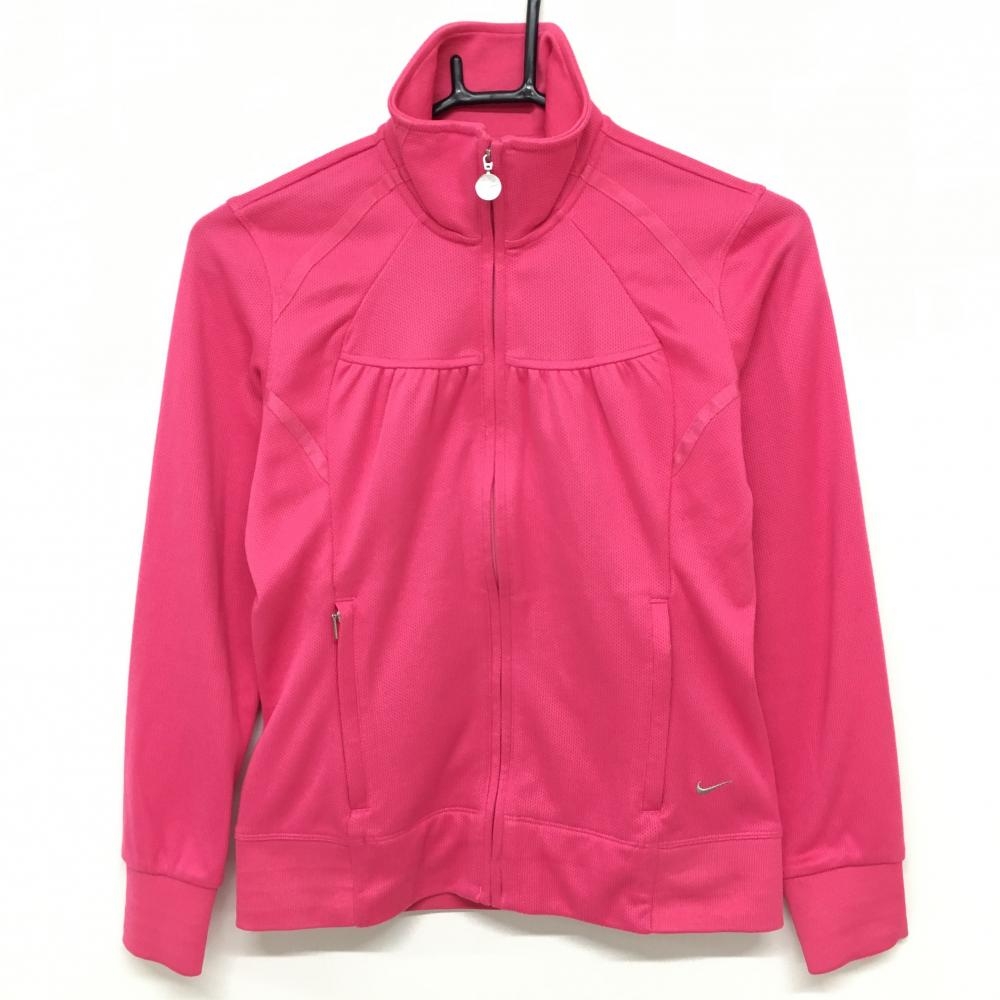 【美品】ナイキゴルフ ジャケットブルゾン ピンク FITDRY レディース S ゴルフウェア NIKE