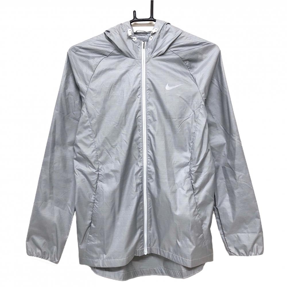 【超美品】ナイキ ジップパーカー グレー 薄手  レディース 40(M) ゴルフウェア NIKE