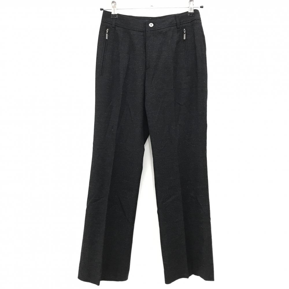 バーバリーゴルフ パンツ 黒系 裏地付き ウール混 レディース 7 ゴルフウェア BURBERRY GOLF