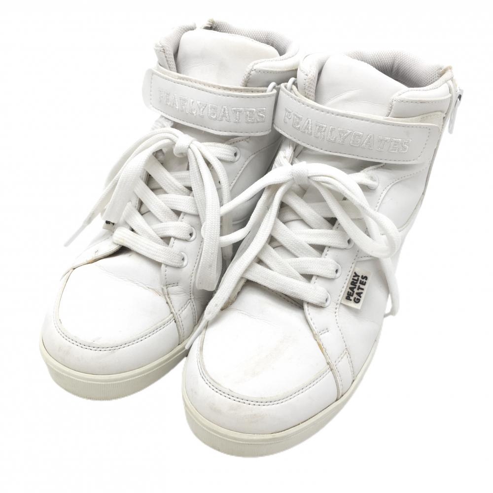 パーリーゲイツ ハイカットゴルフシューズ 白 053-2992302  レディース 24.0 ゴルフウェア PEARLY GATES
