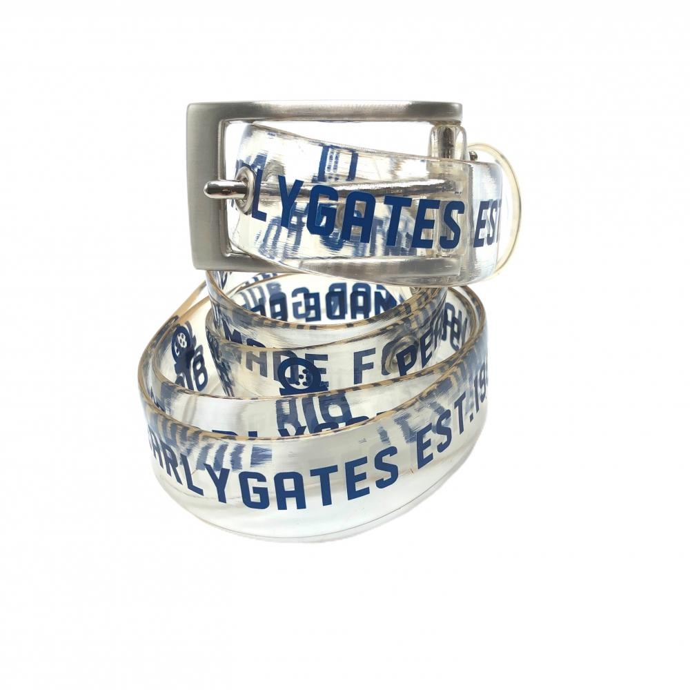 パーリーゲイツ クリアベルト ネイビー ロゴ総柄 レディース  ゴルフウェア PEARLY GATES