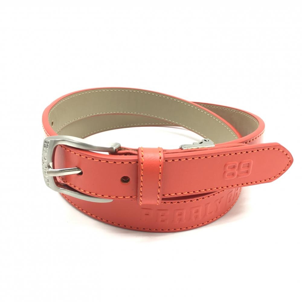 パーリーゲイツ ベルト オレンジ 立体ロゴ  レディース  ゴルフウェア PEARLY GATES