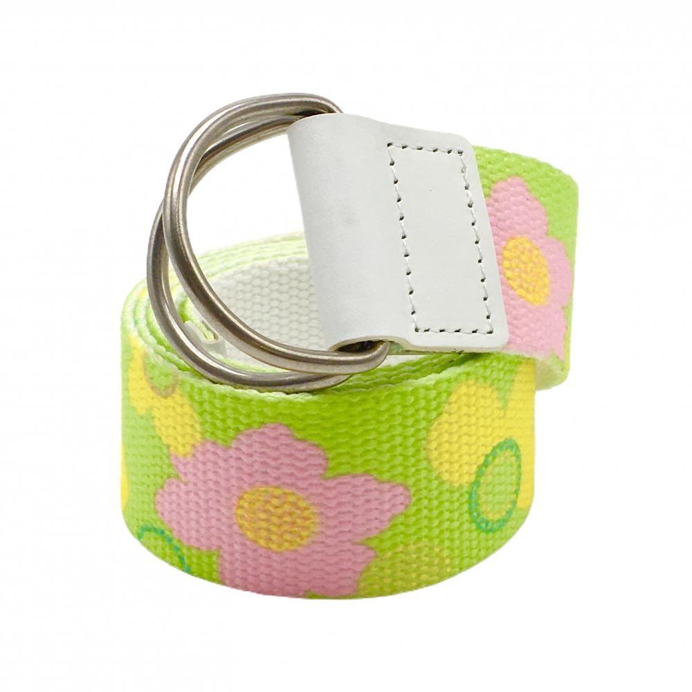 【超美品】パーリーゲイツ リングベルト ライトグリーン×ピンク 花柄  レディース  ゴルフウェア PEARLY GATES