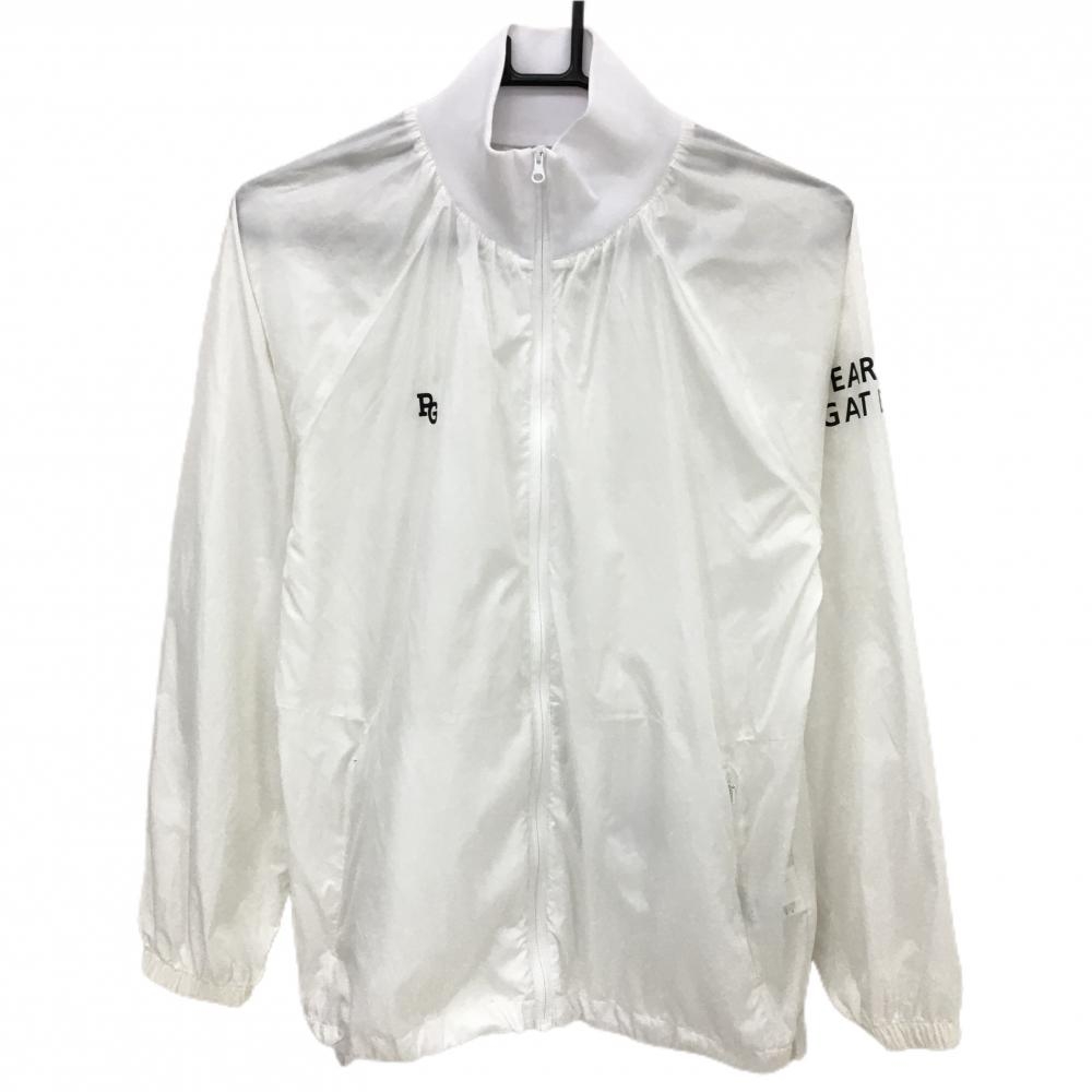 【美品】パーリーゲイツ ジャケット 白 ロゴ黒 インナーのみ レディース 1(M) ゴルフウェア 2023年モデル PEARLY GATES