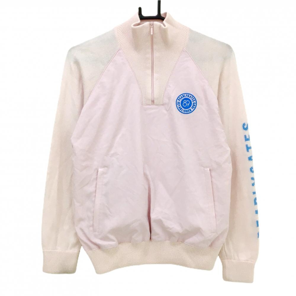 パーリーゲイツ 切替ブルゾン ライトピンク ハーフジップ  レディース 1(M) ゴルフウェア PEARLY GATES