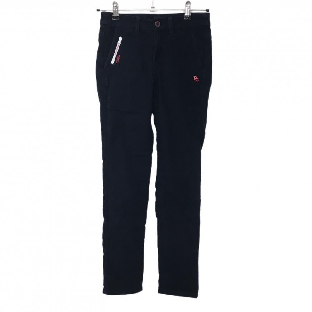 パーリーゲイツ パンツ ネイビー ロゴ刺しゅう 裏地付  レディース 00 ゴルフウェア 2024年モデル PEARLY GATES