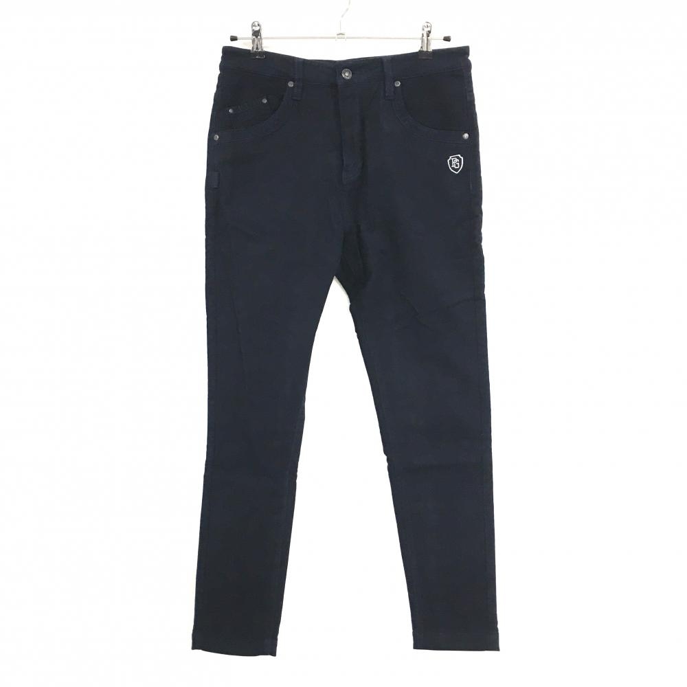 パーリーゲイツ パンツ ネイビー 総柄 秋冬 ストレッチ ティー装着可 レディース 0(S) ゴルフウェア PEARLY GATES