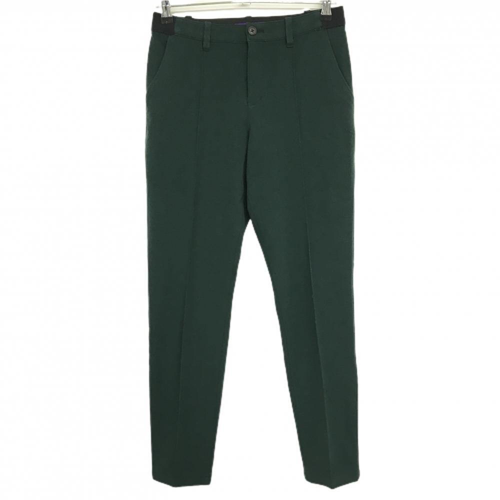 【超美品】ビームスゴルフ パンツ グリーン ストレッチ 無地 裏微起毛 レディース M ゴルフウェア BEAMS GOLF