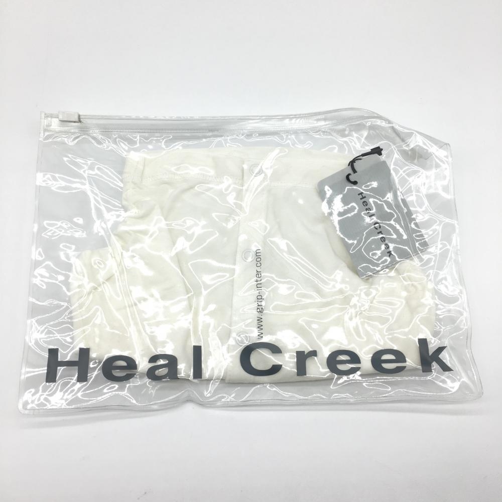 【新品】Heal Creek ヒールクリーク ネックカバー 白 UVカット ストレッチ スナップボタン レディース 00 ゴルフウェア