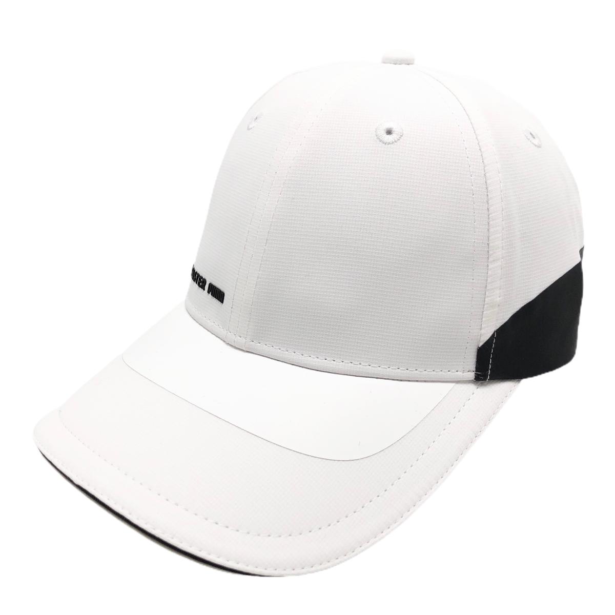 【新品】プーマ キャップ 白×黒 ロゴ黒 レディース OSFA(54-57㎝) ゴルフウェア 2024年モデル PUMA