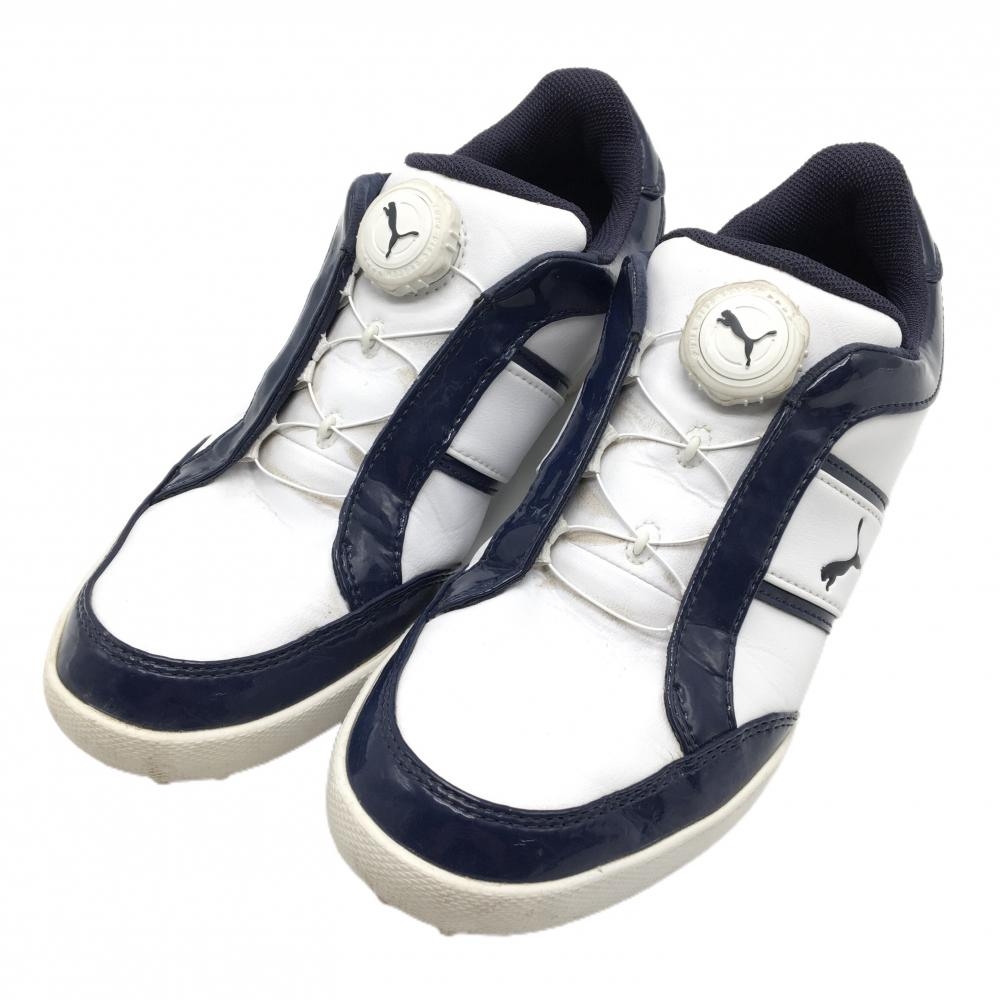 プーマ ゴルフシューズ 白×ネイビー 193527-01 モノライトキャット プロ レディース 23.5 ゴルフウェア PUMA
