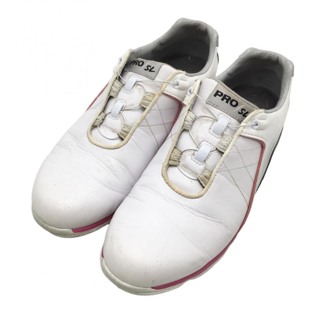 フットジョイ ゴルフシューズ 白×ライトグレー 98109J PRO SL BOA  レディース 23.5 ゴルフウェア FootJoy