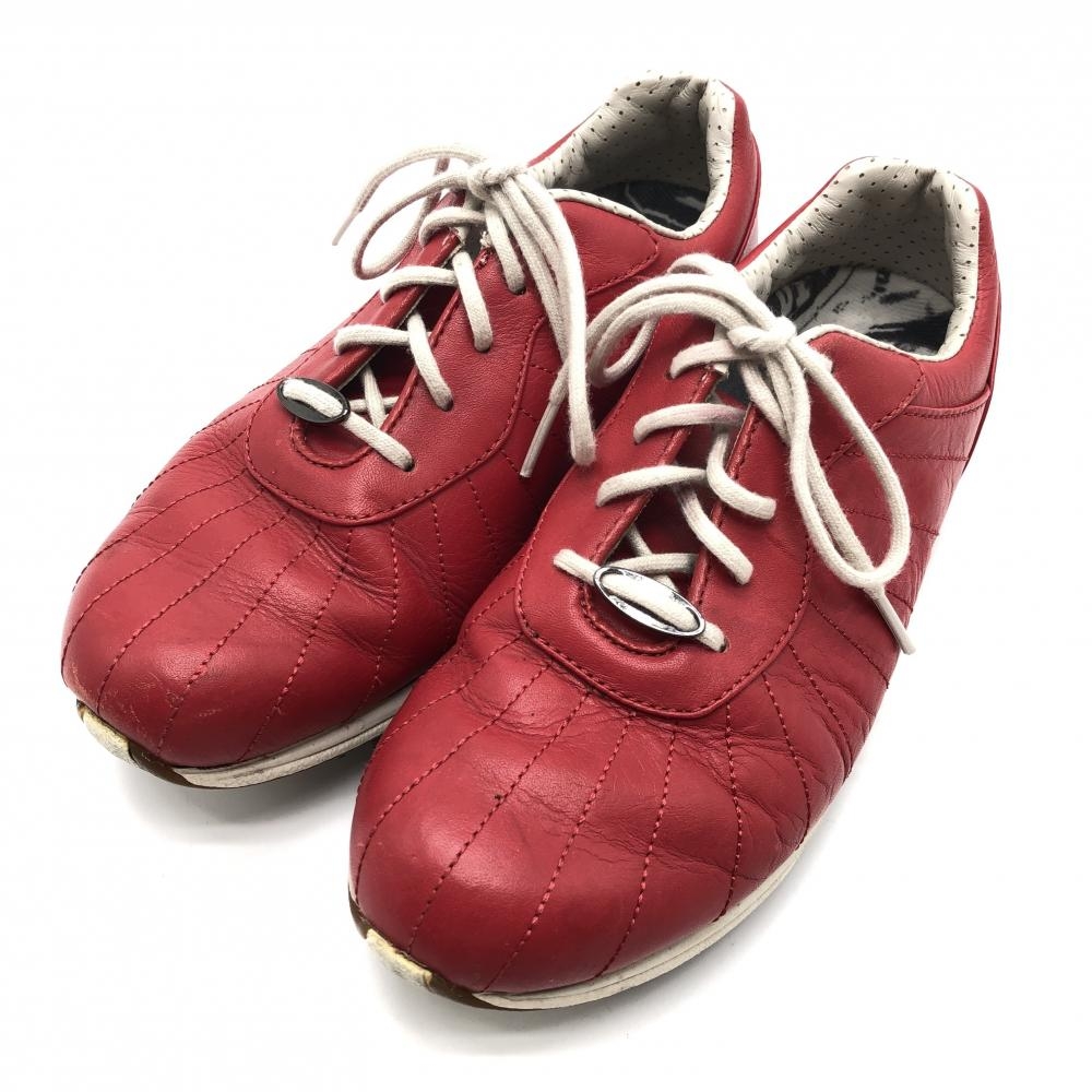 【美品】フットジョイ ゴルフシューズ レッド  96101R レディース USA5(22相当) ゴルフウェア FootJoy