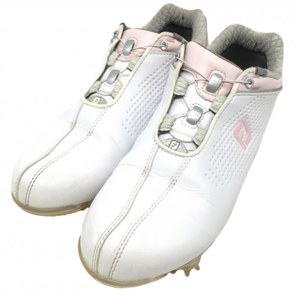 フットジョイ ゴルフシューズ 白×ピンク 99074J BOA  レディース 23 ゴルフウェア FootJoy