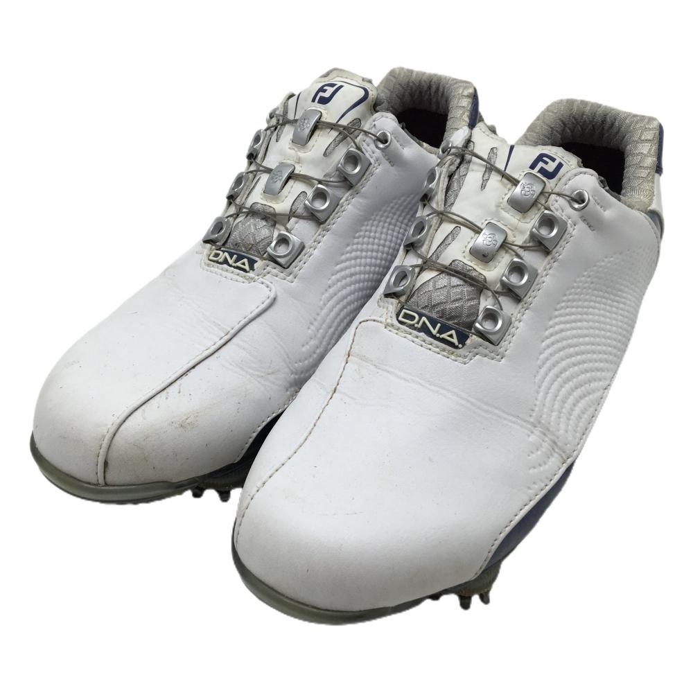 フットジョイ ゴルフシューズ 白×パープルネイビー系 94828J DNA ソフトスパイク ダイヤル式 BOA レディース 23.5 ゴルフウェア FootJoy