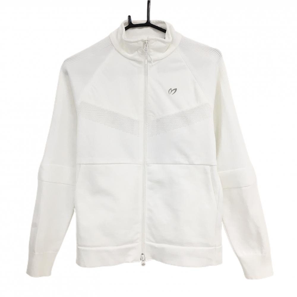 マスターバニー ニットジャケット 白 一部透かし編み  レディース 1(M) ゴルフウェア MASTER BUNNY EDITION