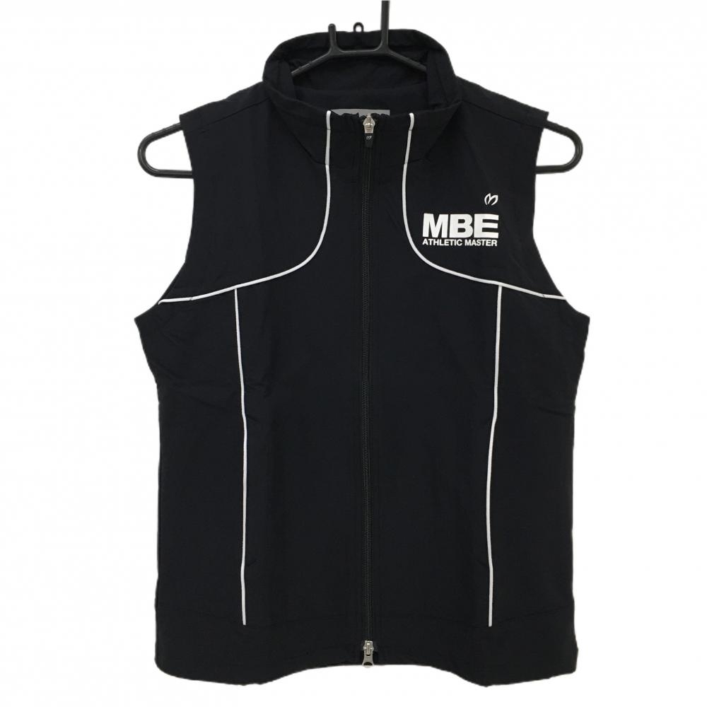 【超美品】マスターバニー アウターベスト 黒×白 パイピングライン  レディース 0(S) ゴルフウェア MASTER BUNNY EDITION