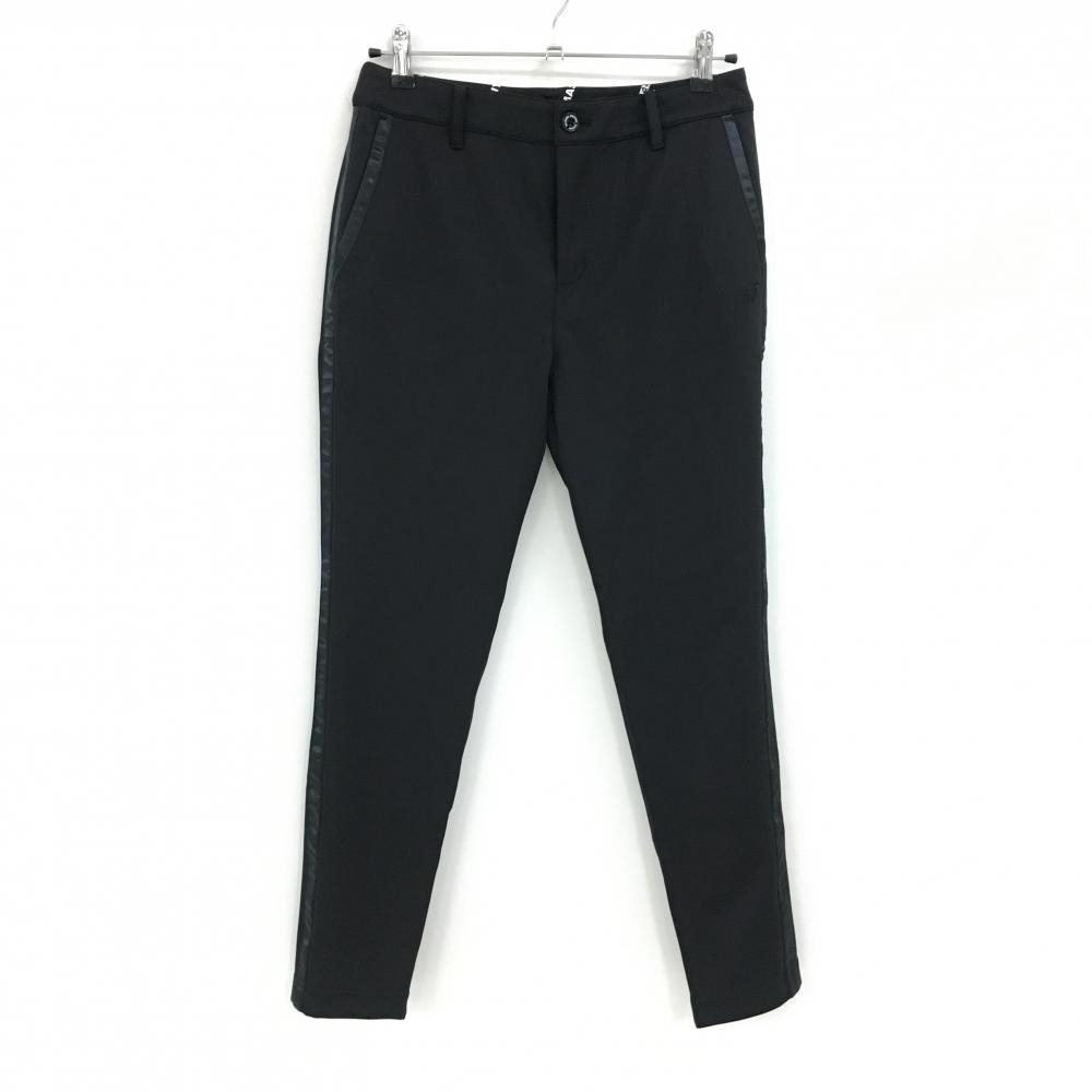 【新品】マスターバニー パンツ 黒 サイドライン 蓄熱 保温 レディース 2(L) ゴルフウェア MASTER BUNNY EDITION