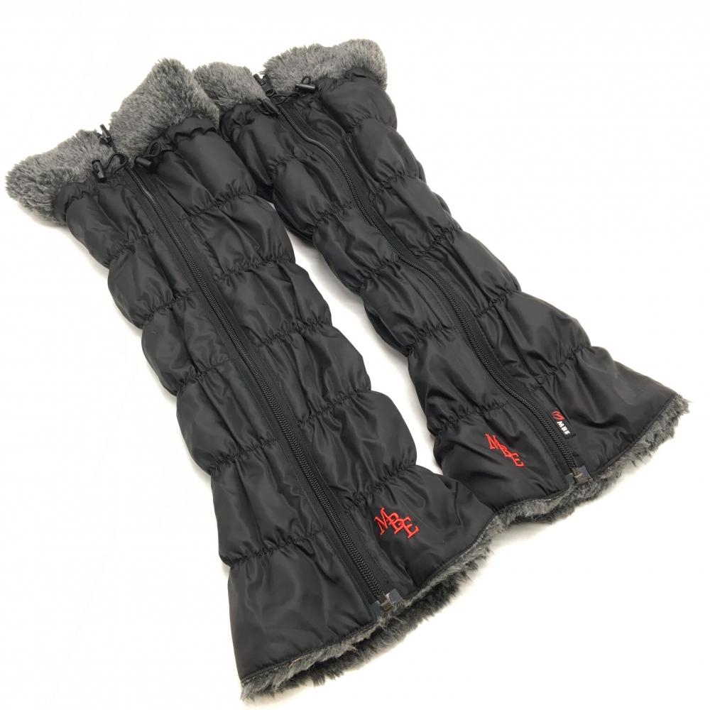 【美品】マスターバニー リバーシブルレッグウォーマー 黒×グレー 内側ボア  レディース  ゴルフウェア MASTER BUNNY EDITION