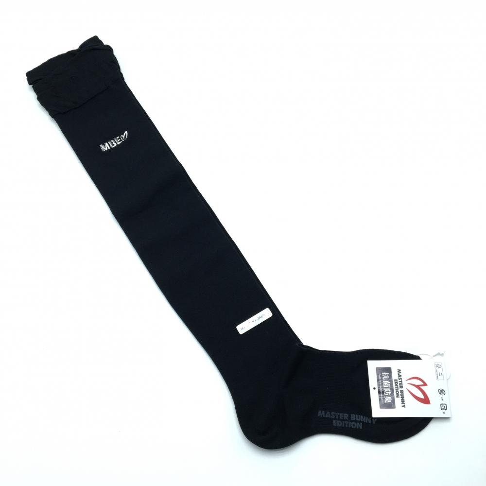 【新品】マスターバニー ニーハイソックス 黒 ロゴ刺しゅう白 抗菌防臭  レディース  ゴルフウェア 2024年モデル MASTER BUNNY EDITION