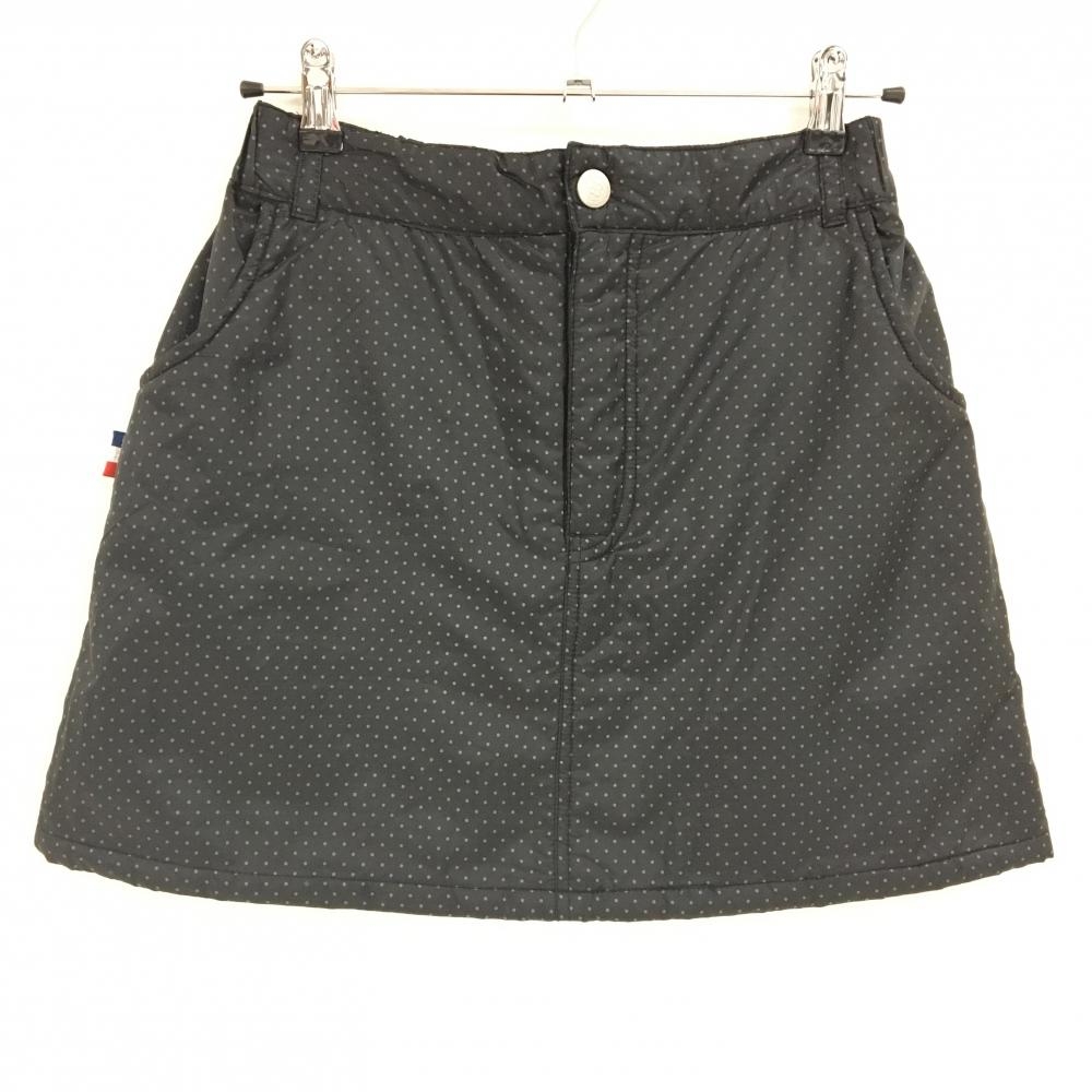 【美品】マリクレールスポール 中綿スカート 黒×グレー ドット  ウエスト後ろゴム  レディース M ゴルフウェア marie claire