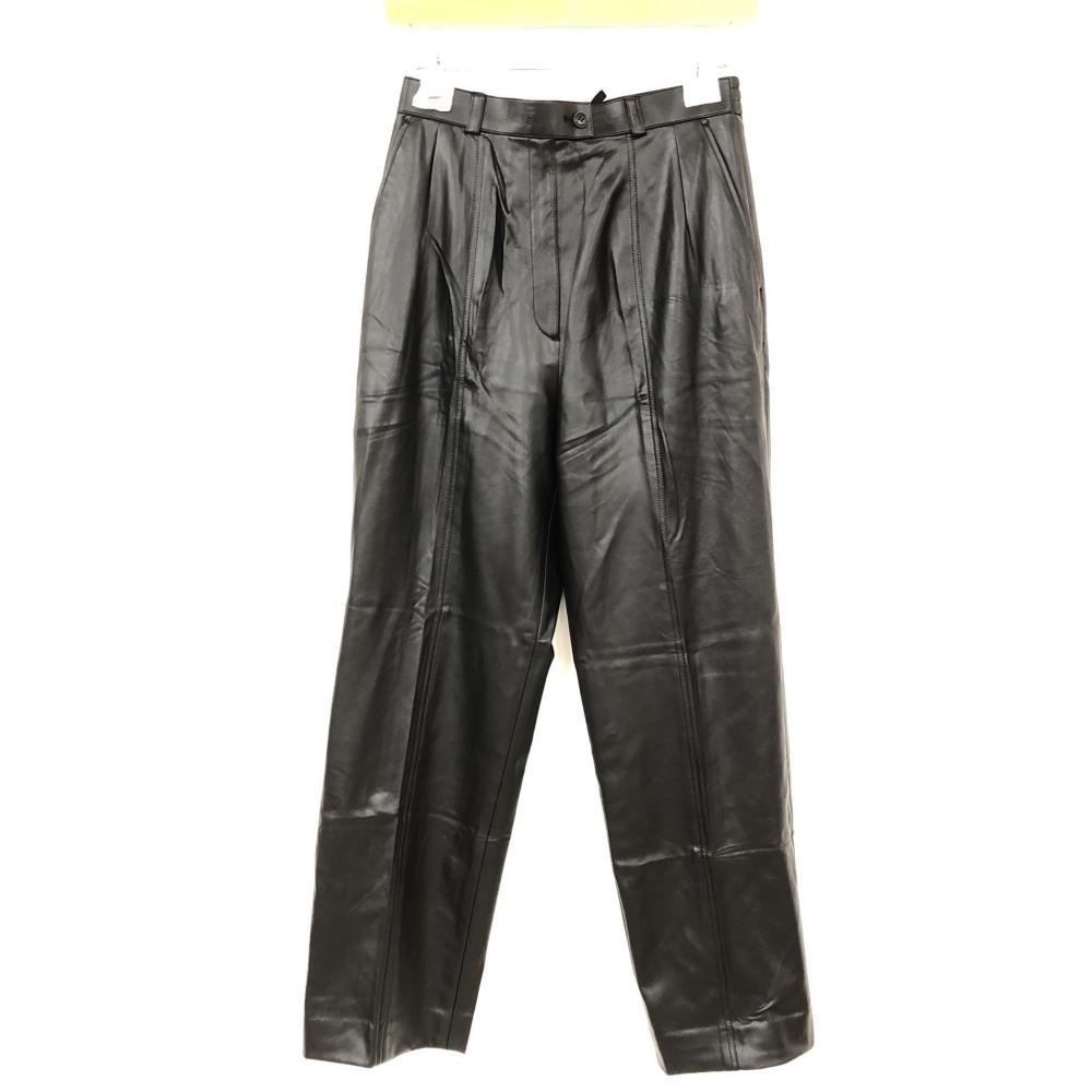 【美品】Munsingwear マンシングウェア パンツ 黒 合成皮革  レディース 11[M] ゴルフウェア