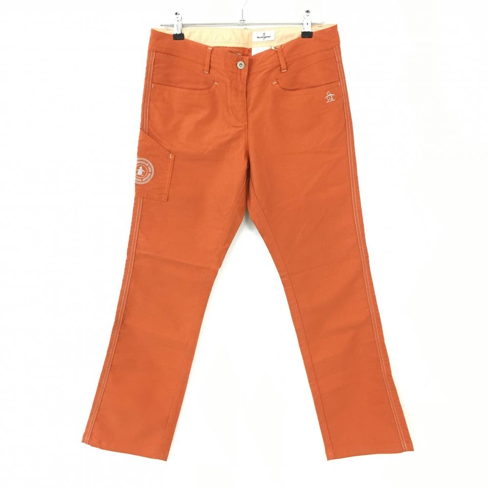 【新品】Munsingwear マンシングウェア パンツ オレンジ×グレー 表地微起毛 ストレッチ レディース 13 ゴルフウェア