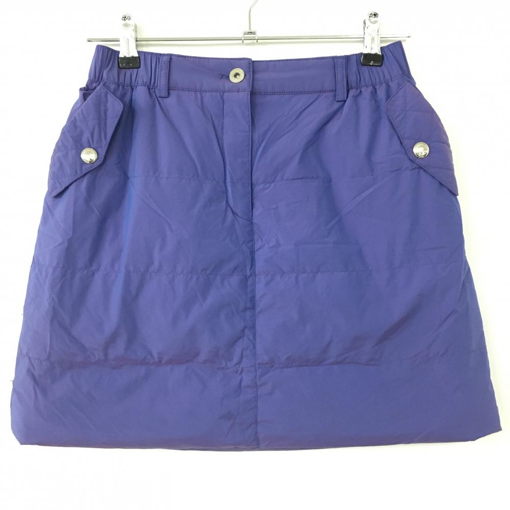 マンシングウェア ダウンスカート ブルーパープル系 HEATNAVI ダウン76％  レディース L ゴルフウェア Munsingwear