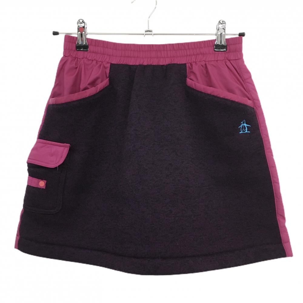 【超美品】マンシングウェア 中綿異素材スカート パープル×ダークパープル  レディース S ゴルフウェア Munsingwear