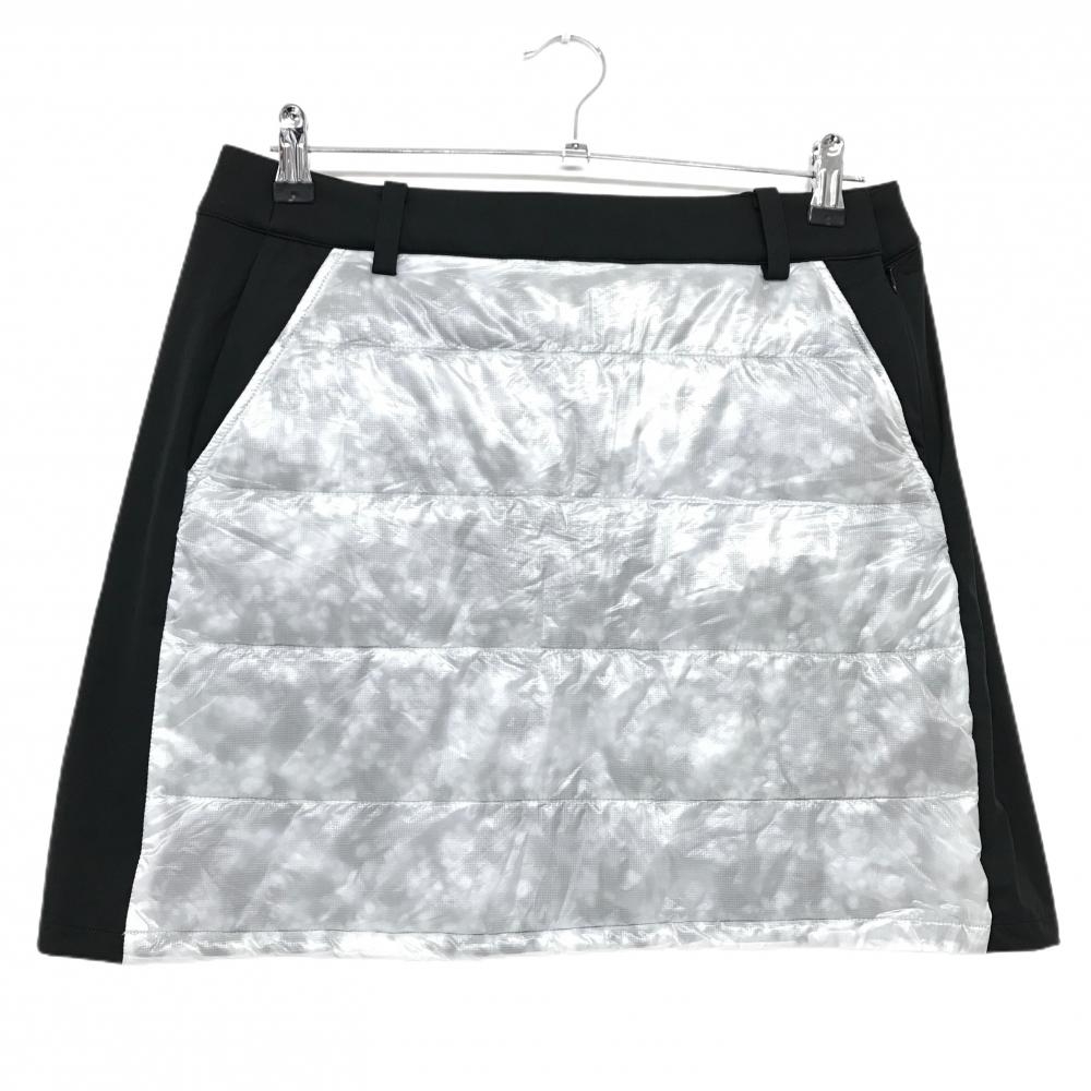 【新品】マンシングウェア 中綿スカート グレー×黒 サイド切替 ナイロン レディース 15 ゴルフウェア 大きいサイズ Munsingwear