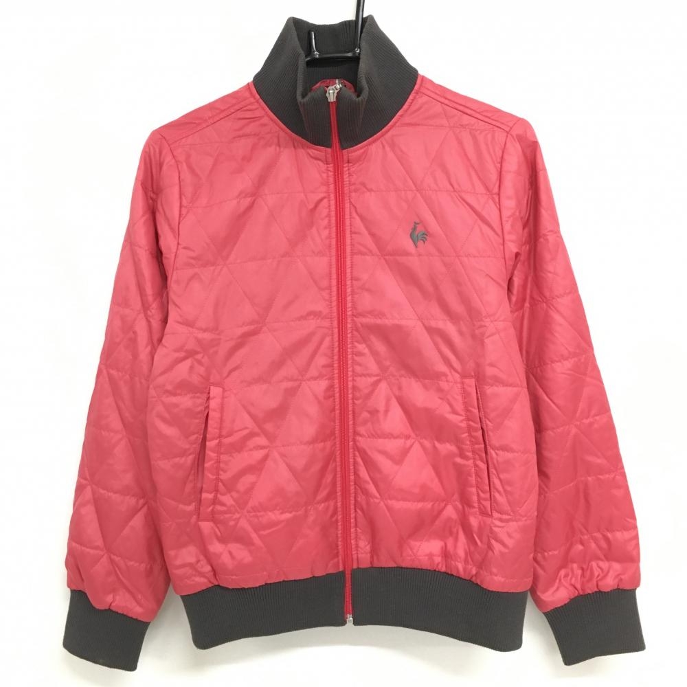 ルコック 中綿ジャケット ピンク×グレー キルティング  レディース M ゴルフウェア le coq sportif