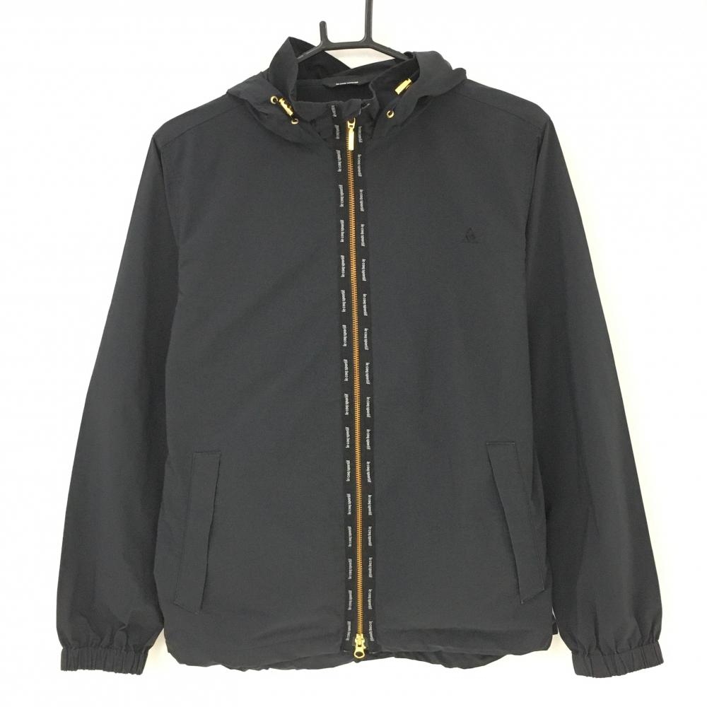 ルコック ジップパーカー 黒 ジャケット 収納袋付 レディース L ゴルフウェア le coq sportif