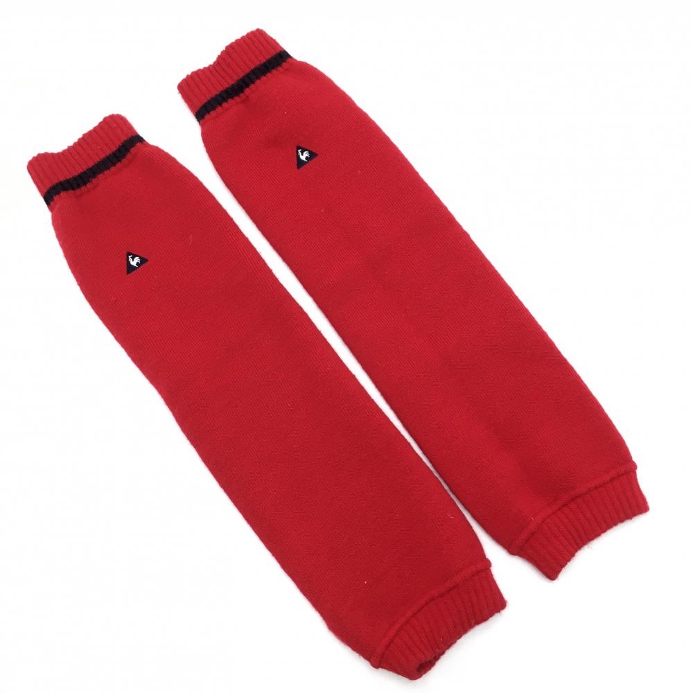 ルコック ニットレッグウォーマー レッド×ネイビー  レディース  ゴルフウェア le coq sportif