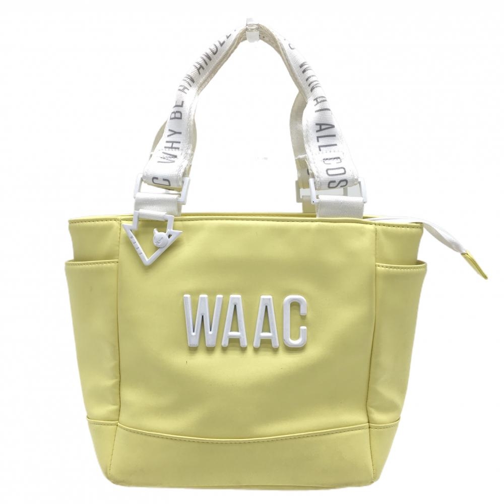 ワック カートバッグ イエロー×白 持ち手英字 ゴルフ WAAC