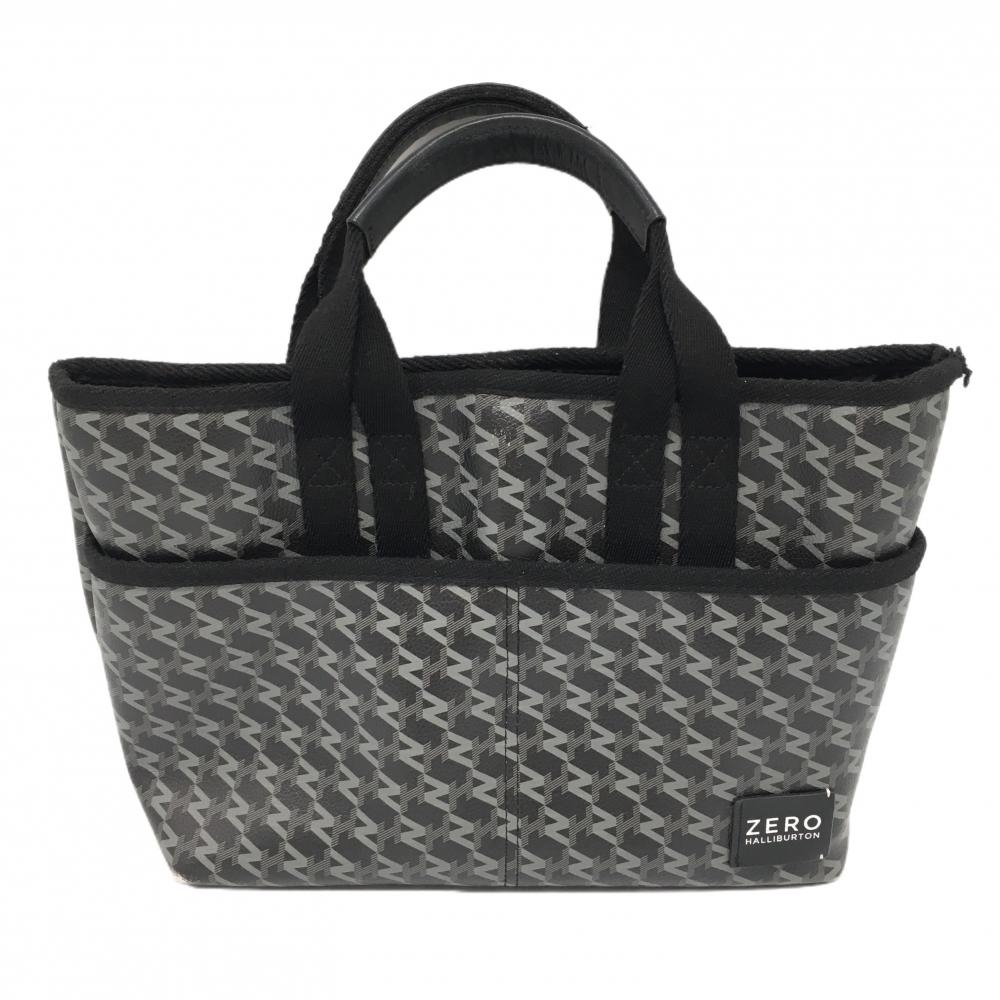 ゼロハリバートン カートバッグ 黒×グレー ペットボトル収納  ゴルフ ZERO HALLIBURTON
