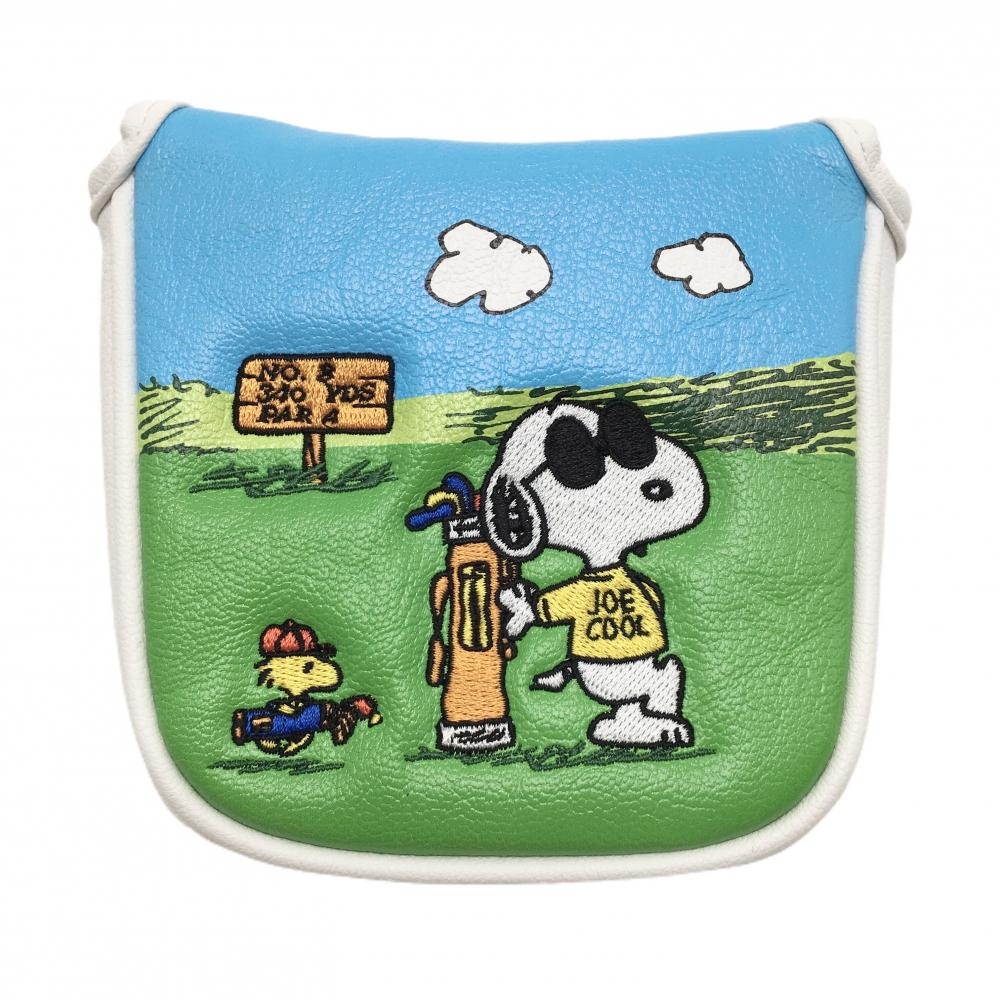 【新品】アップラーク×PEANUTS パターカバー 白×グリーン ネオマレット型 ゴルフ UPLARK 