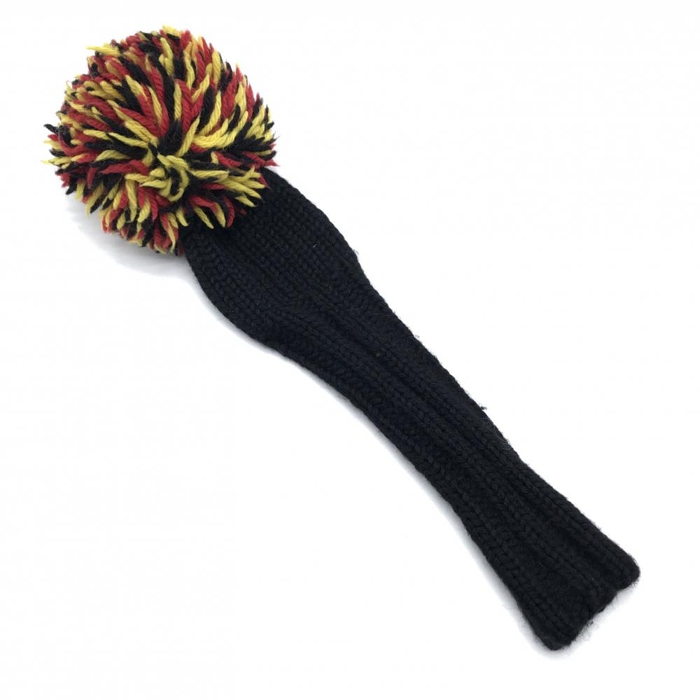 【美品】ジャンクレイグ ヘッドカバー(FW) 黒×イエロー×レッド ボンボン付 フェアウェイウッド ゴルフ Jan Craig