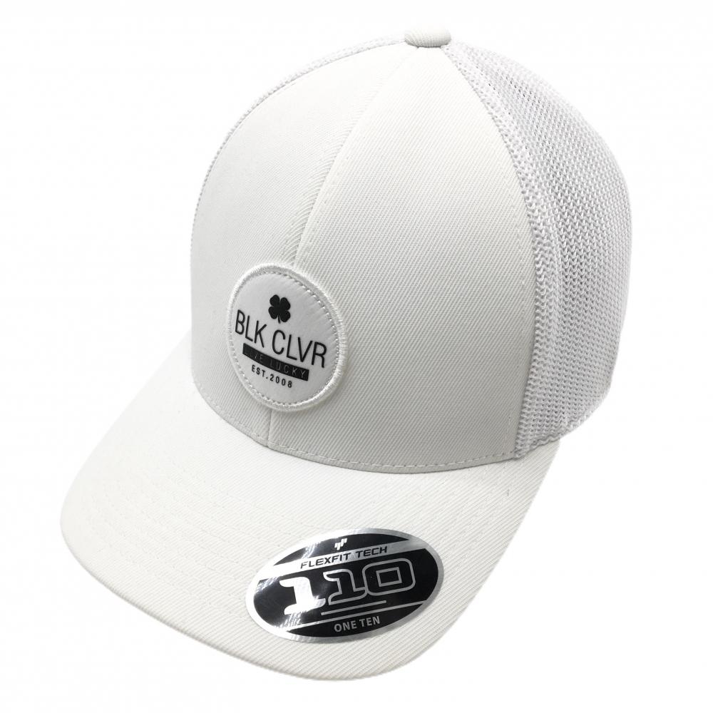 ブラッククローバー メッシュキャップ 白 ロゴワッペン 110  ゴルフウェア BLACK CLOVER