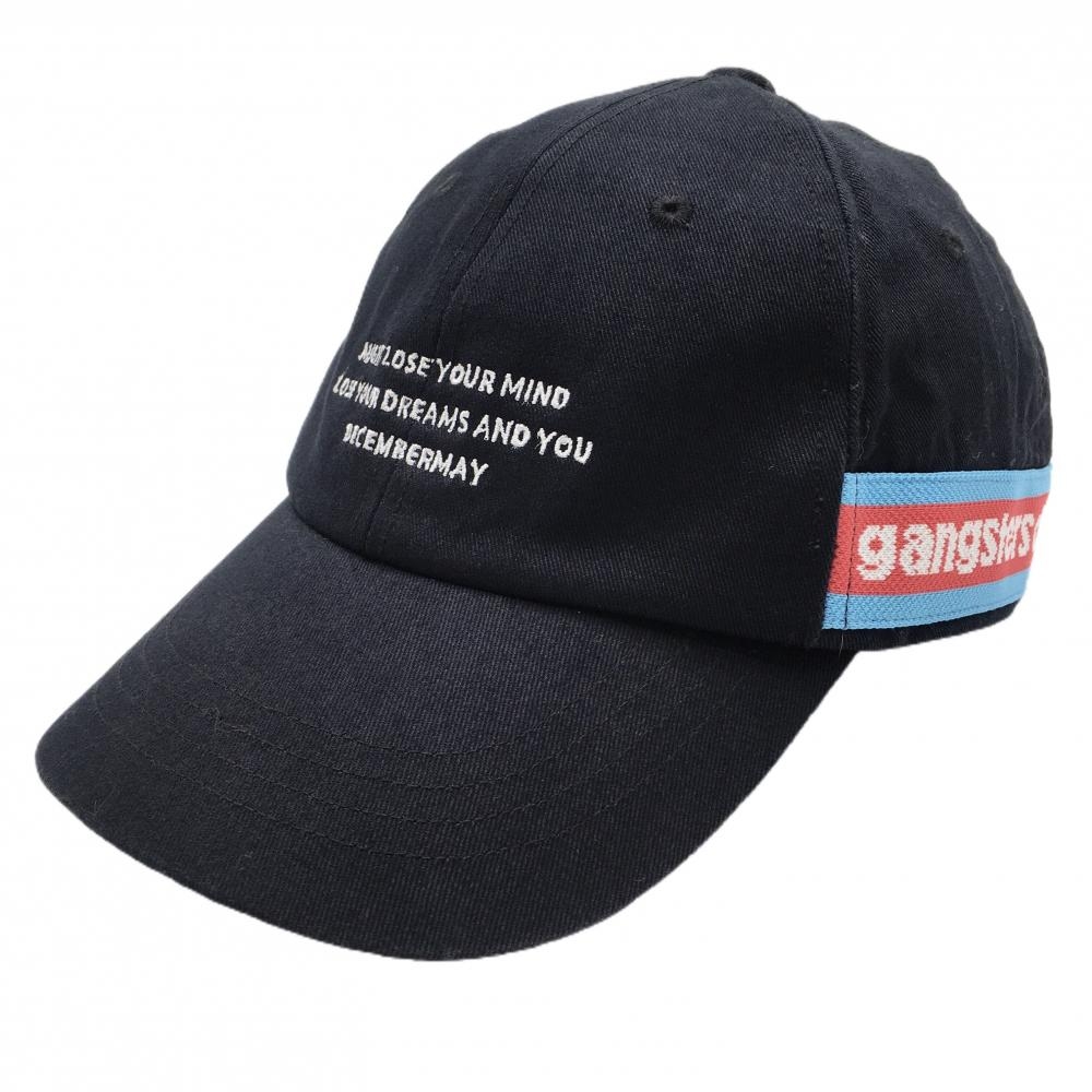 ディセンバーメイ キャップ ダークネイビー系×ライトブルー 綿100％ FREE  ゴルフウェア DECEMBERMAY