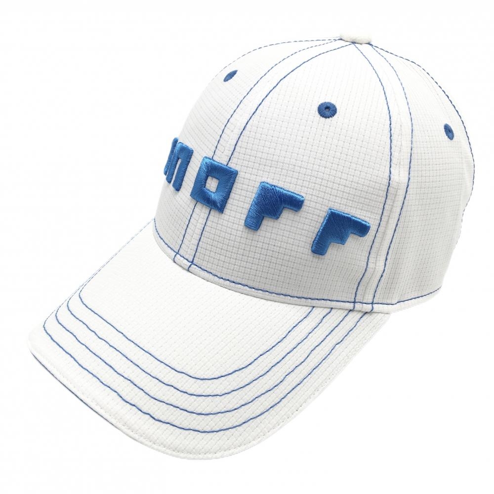 【新品】オノフ キャップ 白×ライトブルー 立体ロゴ刺しゅう  フリー   ゴルフウェア ONOFF