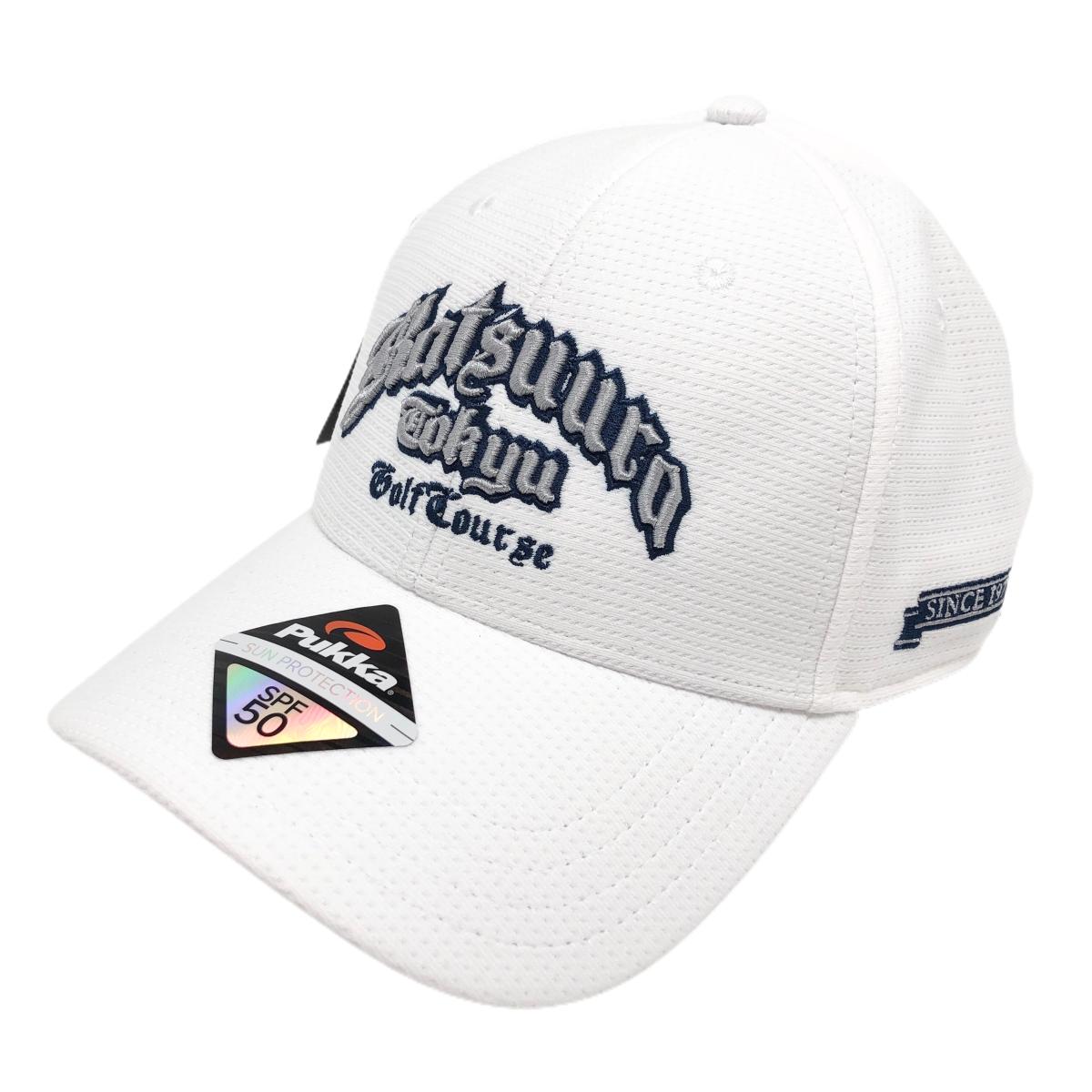 【新品】プッカ キャップ 白×グレー 立体ロゴ UVカット   ゴルフウェア Pukka