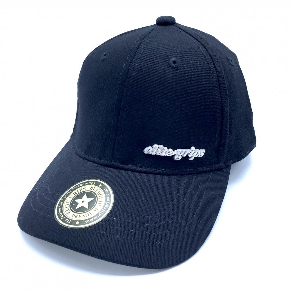 【超美品】エリートグリップ キャップ 黒 ロゴシルバー ONE SIZE FITS MOST   ゴルフウェア elite grips