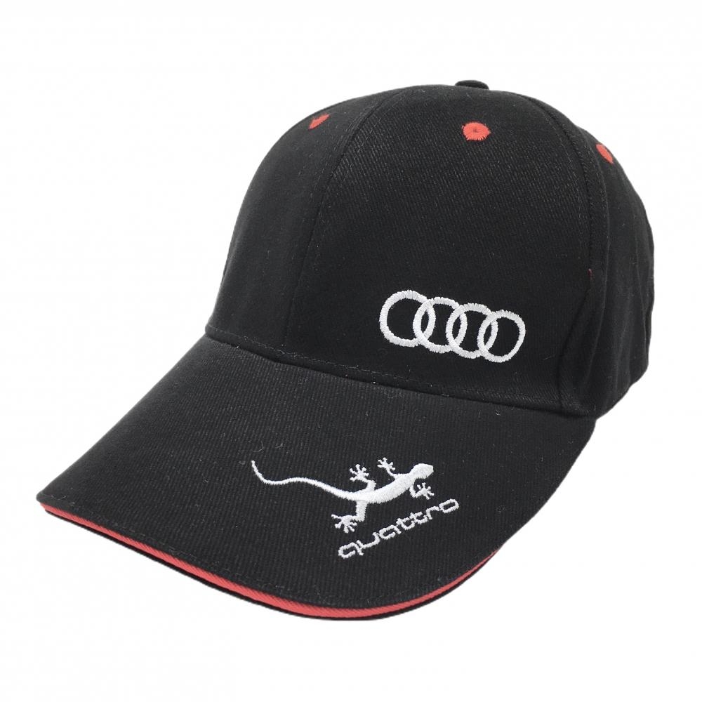 【未使用品】アウディ キャップ 黒 ロゴ刺しゅう    ゴルフウェア AUDI