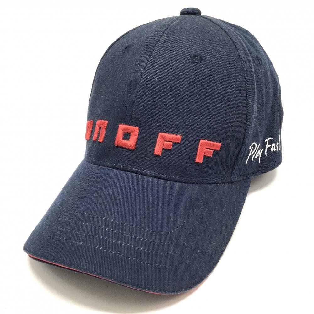 【美品】オノフ キャップ ネイビー×レッド 立体ロゴ刺しゅう    ゴルフウェア ONOFF