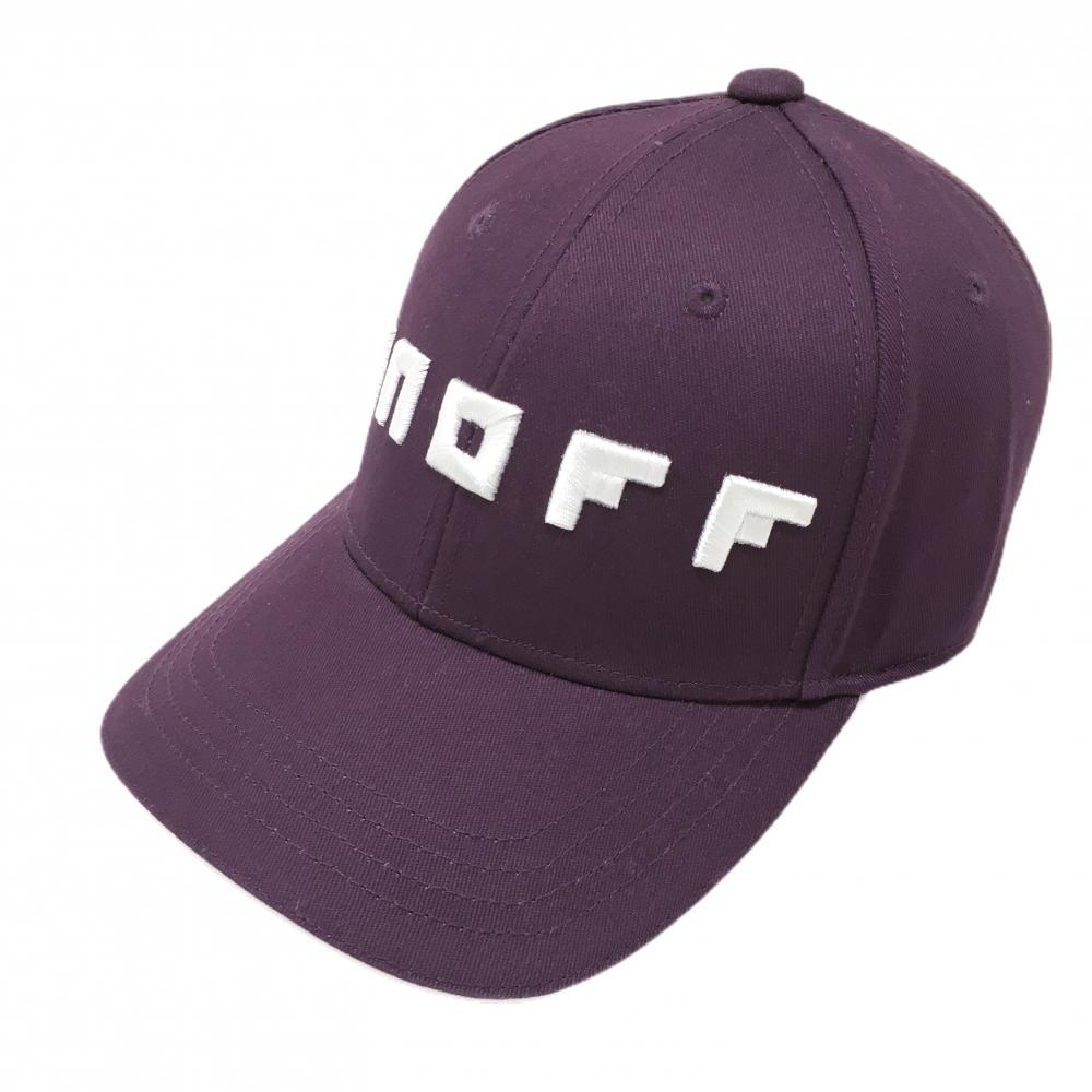 【超美品】オノフ キャップ パープル×白 立体ロゴ刺しゅう   ゴルフウェア ONOFF