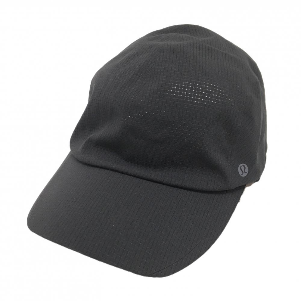 【新品】ルルレモン キャップ 黒 メッシュ調 L/XL G/TG 58cm   ゴルフウェア lululemon