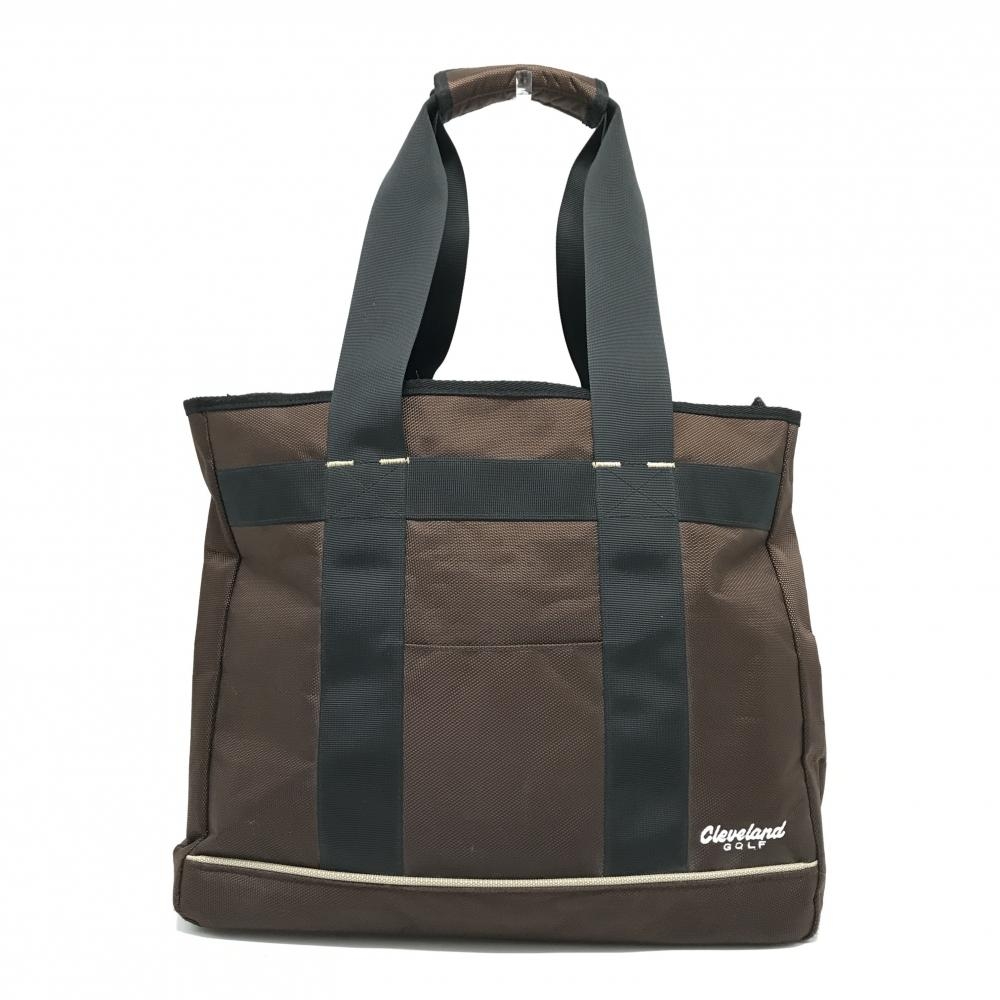 【美品】クリーブランド トートバッグ ブラウン×黒 ゴルフ Cleveland GOLF