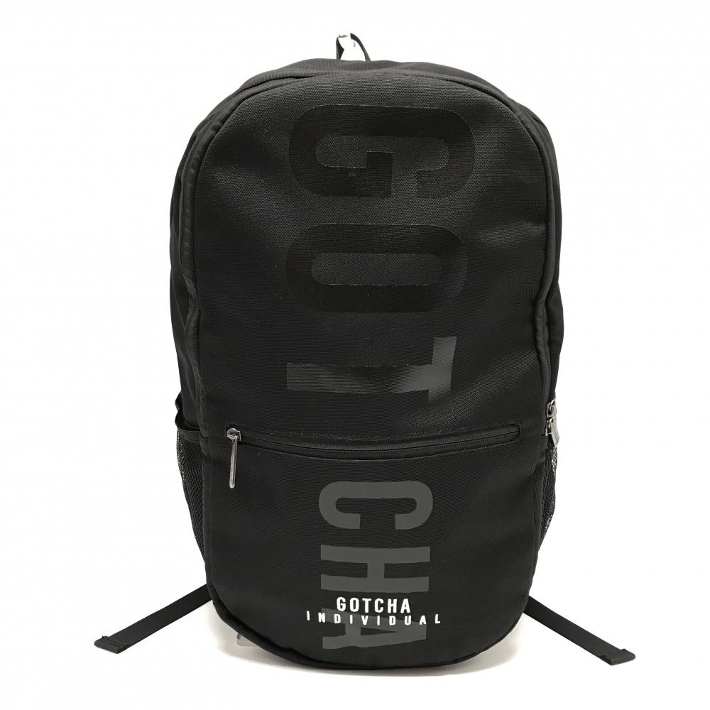 【新品】ガッチャ バックパック 黒 撥水加工 背面メッシュ 内外ポケット リュック ゴルフ GOTCHA